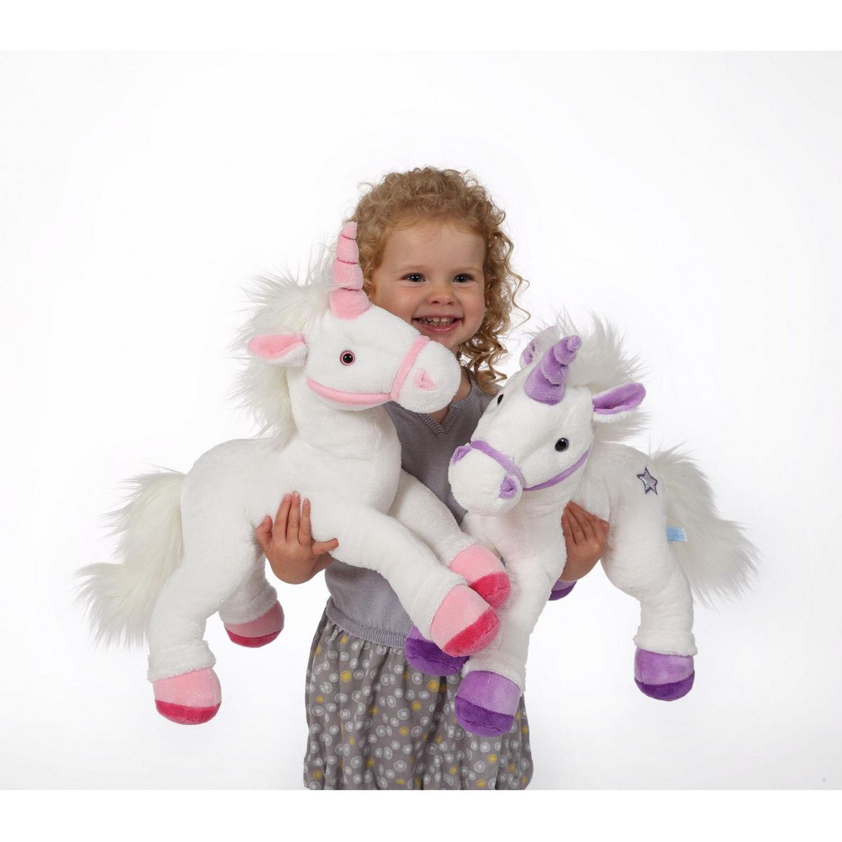 GIPSY Peluche Licorne Féerique 42 cm rose