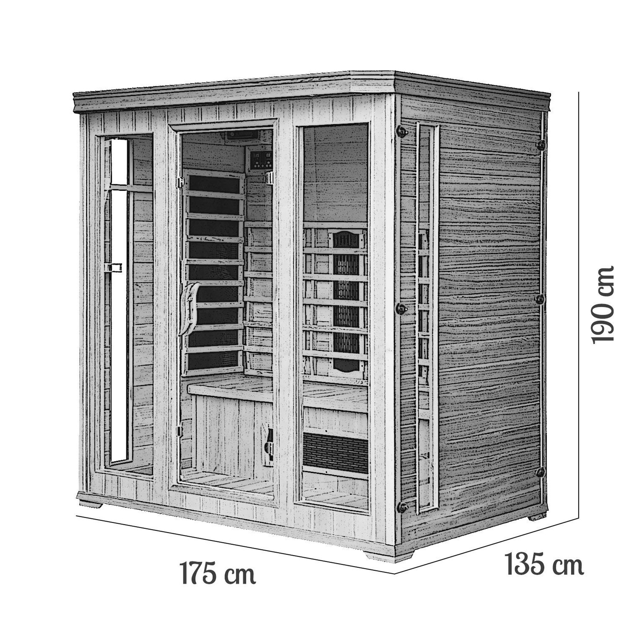 Voir la diapositive 5 : CONCEPT USINE Cabine de sauna luxe infrarouge 4-5 places narvik