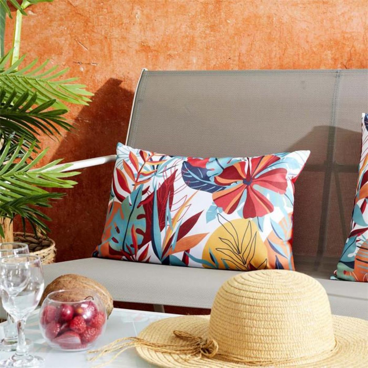 Paris Prix Coussin Déco  Paradis Exotique  30x50cm Multicolore