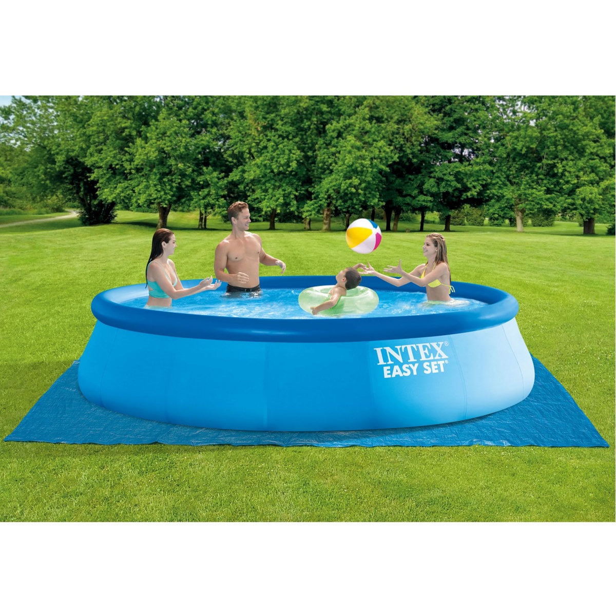 INTEX Piscine autoportée ronde 4,57 x H1,07m Fast Set