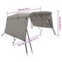 Voir la diapositive 6 : VIDAXL Toit bimini a 3 arceaux parois laterales 183x(170-182)x137 cm