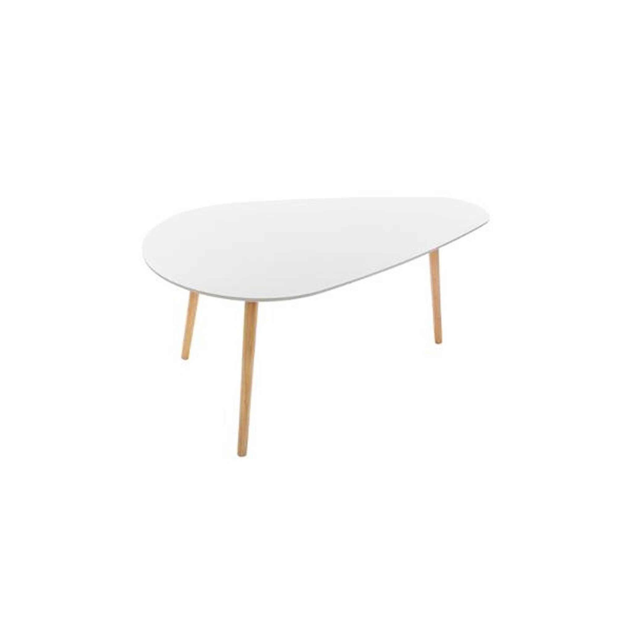Voir la diapositive 3 : ATMOSPHERA Lot de 2 tables à café en bois  mileo  98cm blanc