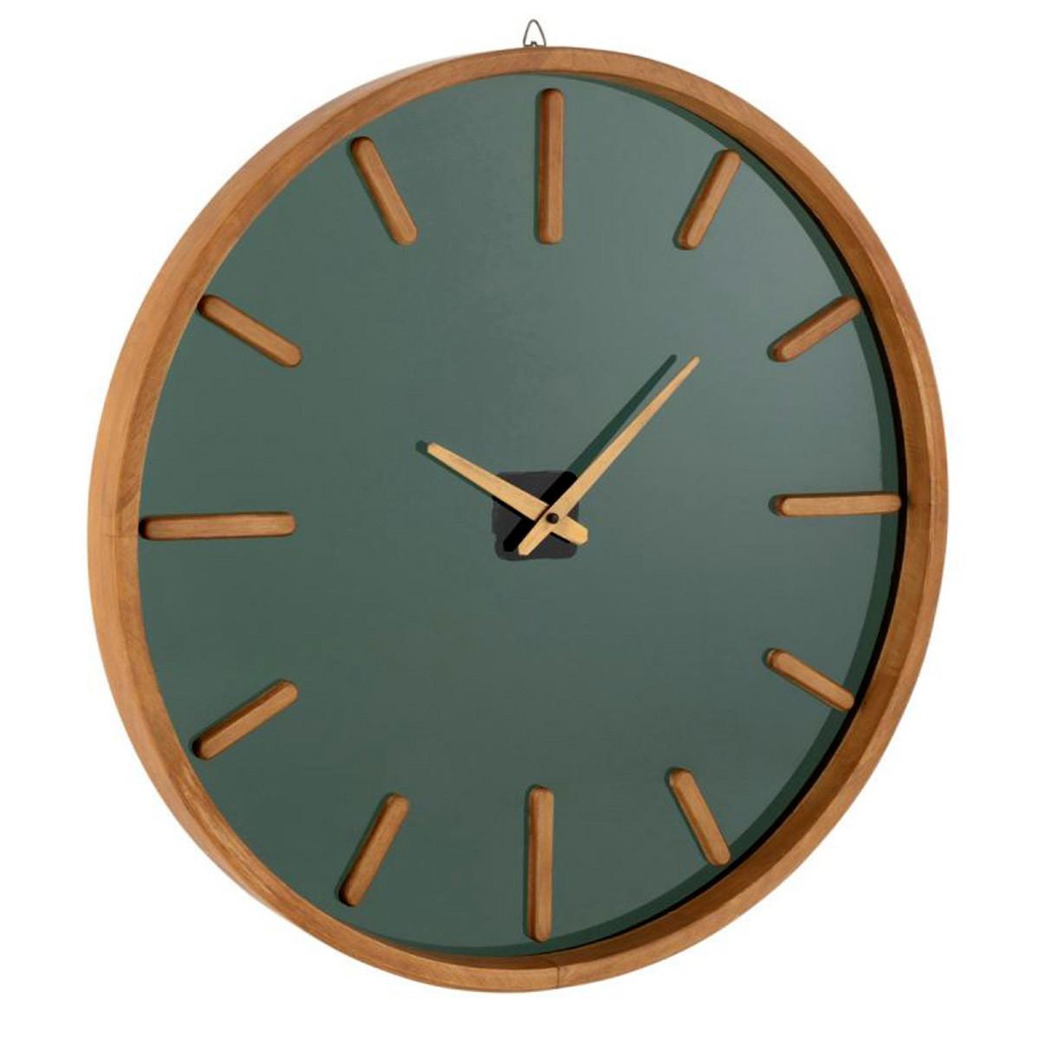 Voir la diapositive 1 : J-LINE Horloge murale design  creva  80cm marron & noir