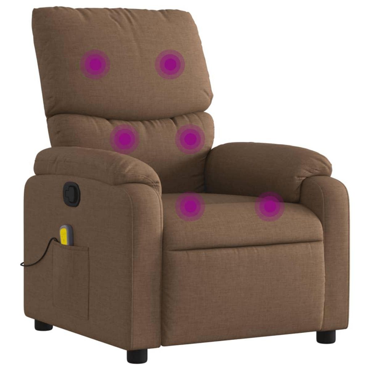 VIDAXL Fauteuil de massage inclinable Marron Tissu