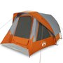 Voir la diapositive 2 : VIDAXL Tente de camping de cabine 4 personnes gris orange imperméable