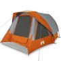 Voir la diapositive 2 : VIDAXL Tente de camping de cabine 4 personnes gris orange imperméable
