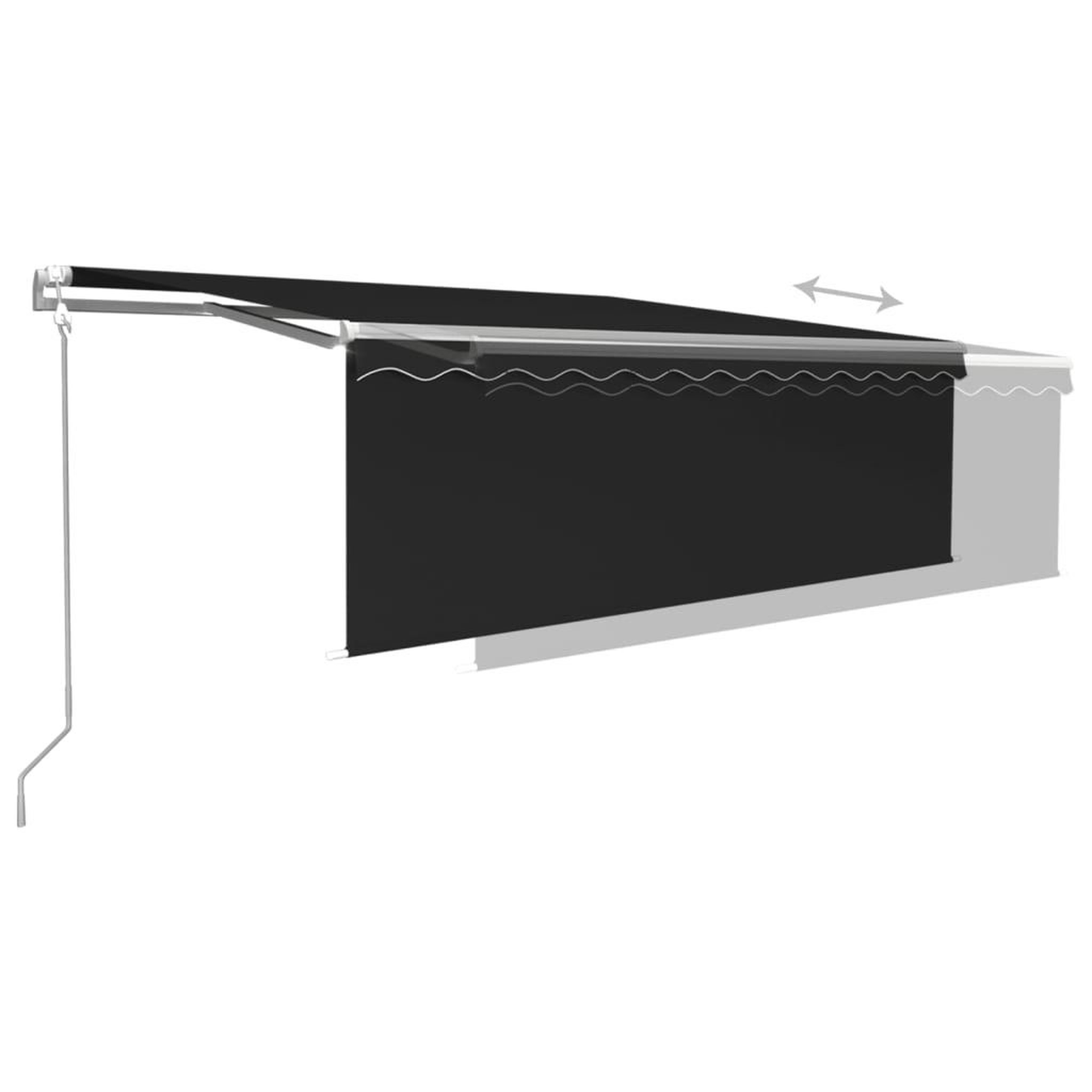Voir la diapositive 4 : VIDAXL Auvent automatique store capteur de vent LED 4,5x3 m Anthracite