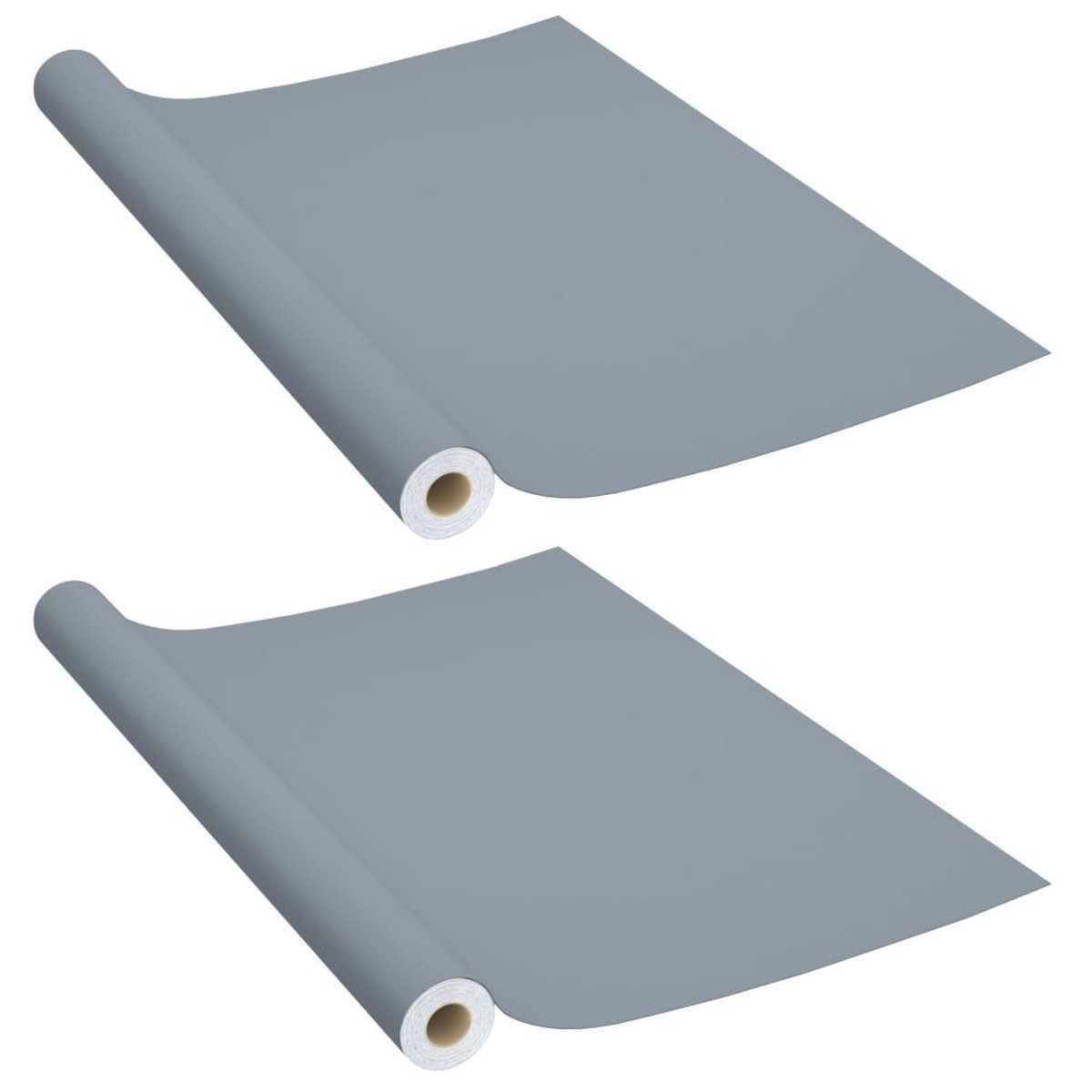 VIDAXL Films autoadhesifs pour meubles 2 pcs Gris 500x90 cm PVC