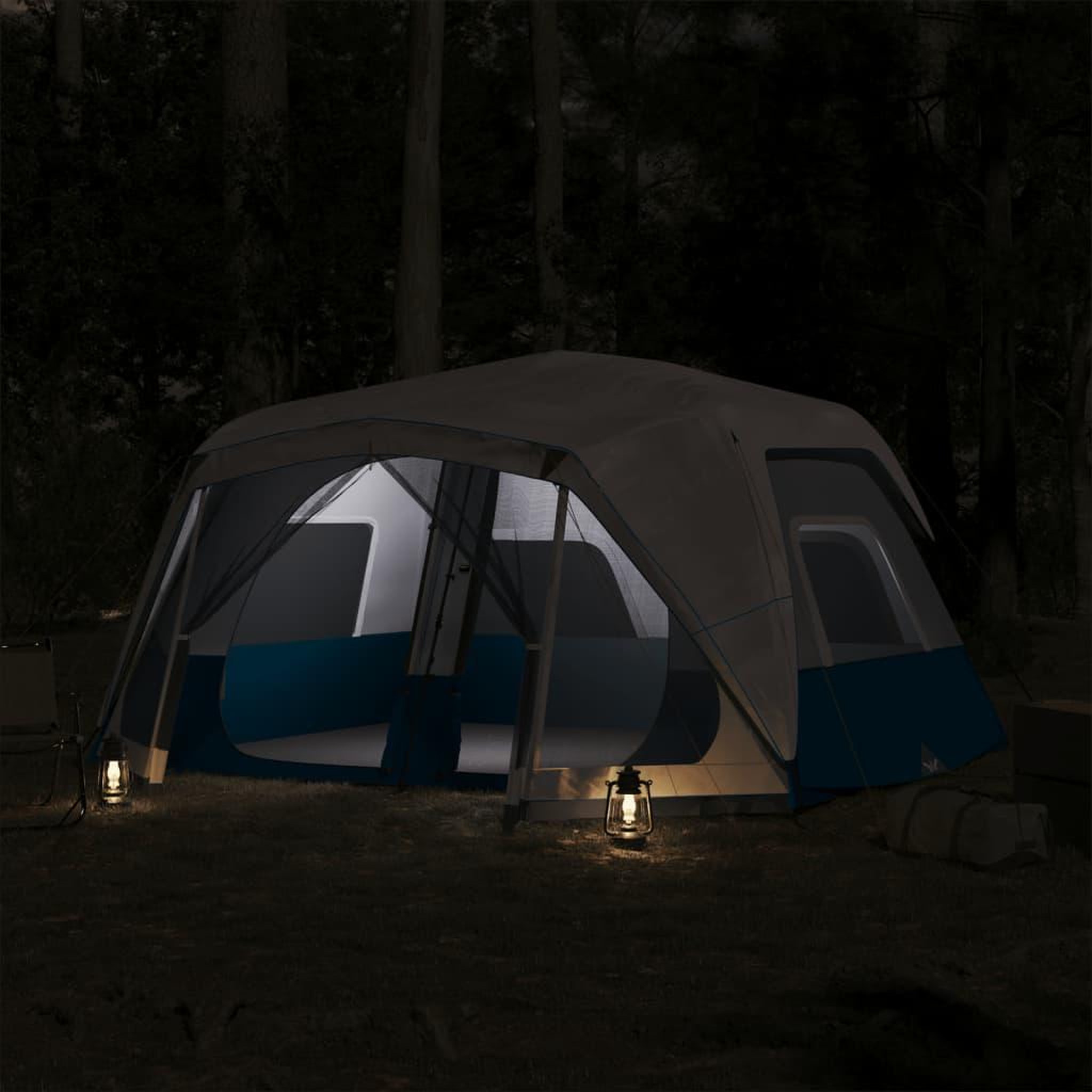 Voir la diapositive 3 : VIDAXL Tente familiale avec LED 10 personnes liberation rapide