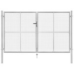 VIDAXL Porte de jardin Acier galvanise 306x200 cm Argente