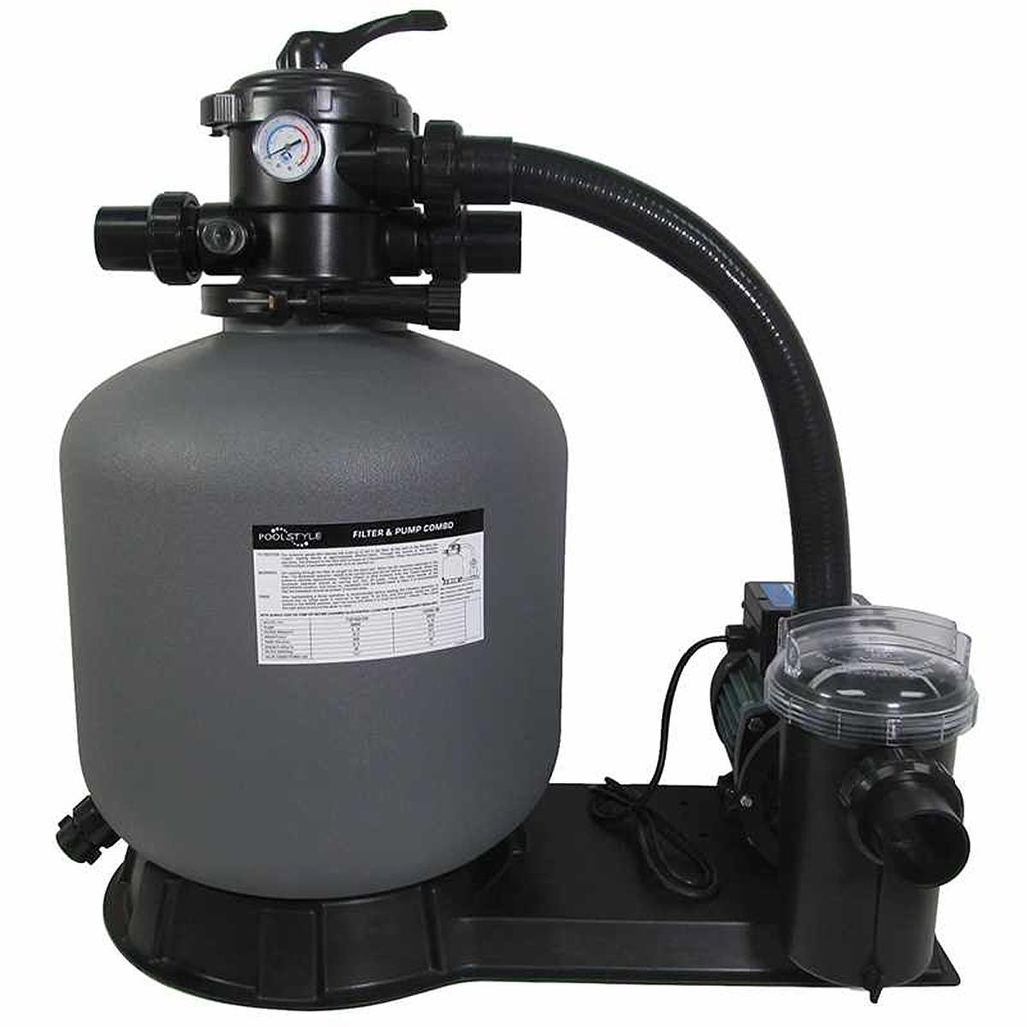POOLSTYLE Groupe de filtration 11m3/h avec pompe et filtre à sable - 88031811