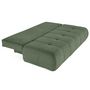 Voir la diapositive 2 : BEST MOBILIER Bowie - canapé 3 places convertible coffre + coussin rond inclus en tissu texturé