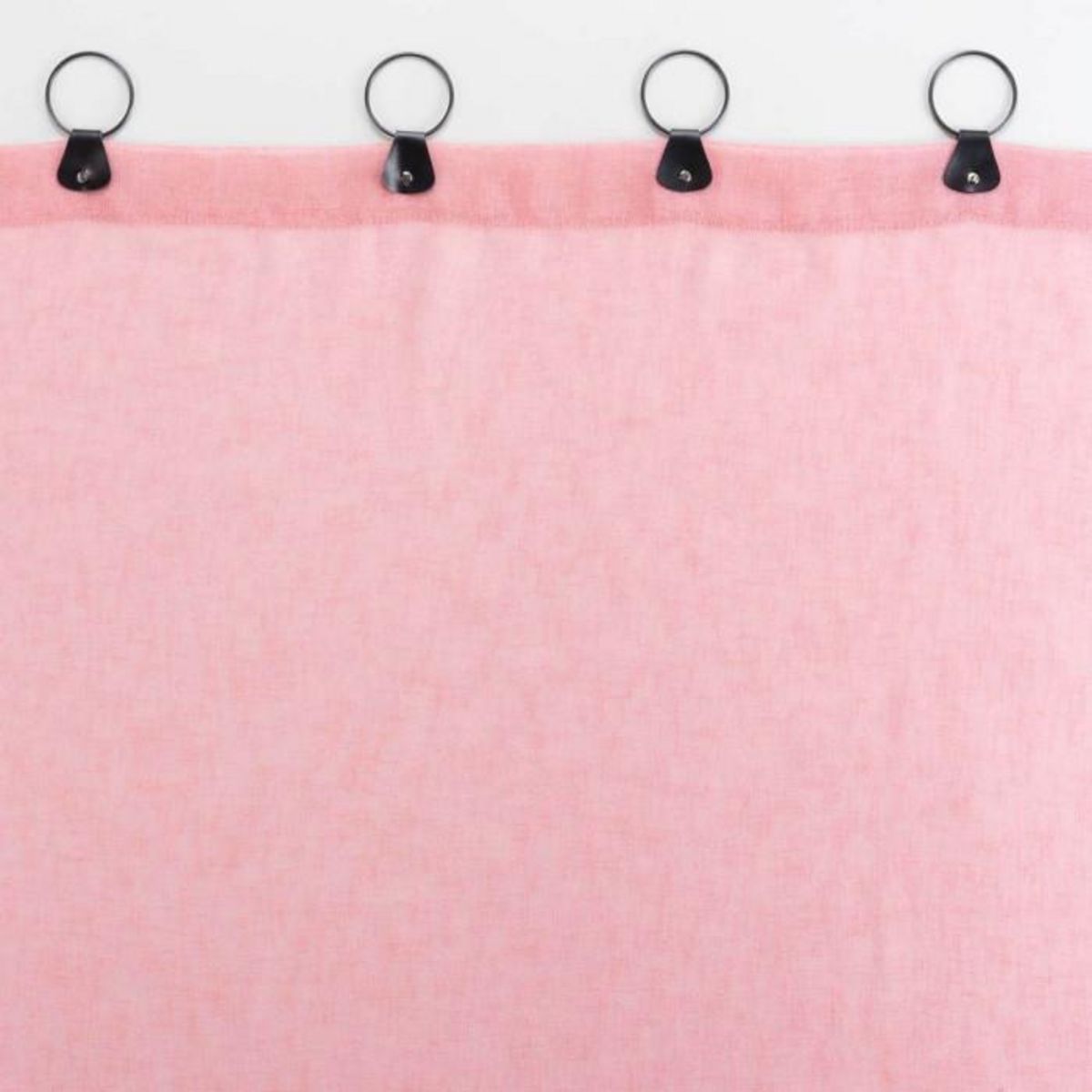 Paris Prix Rideau Voilage à Anneaux  Linka  140x240cm Corail