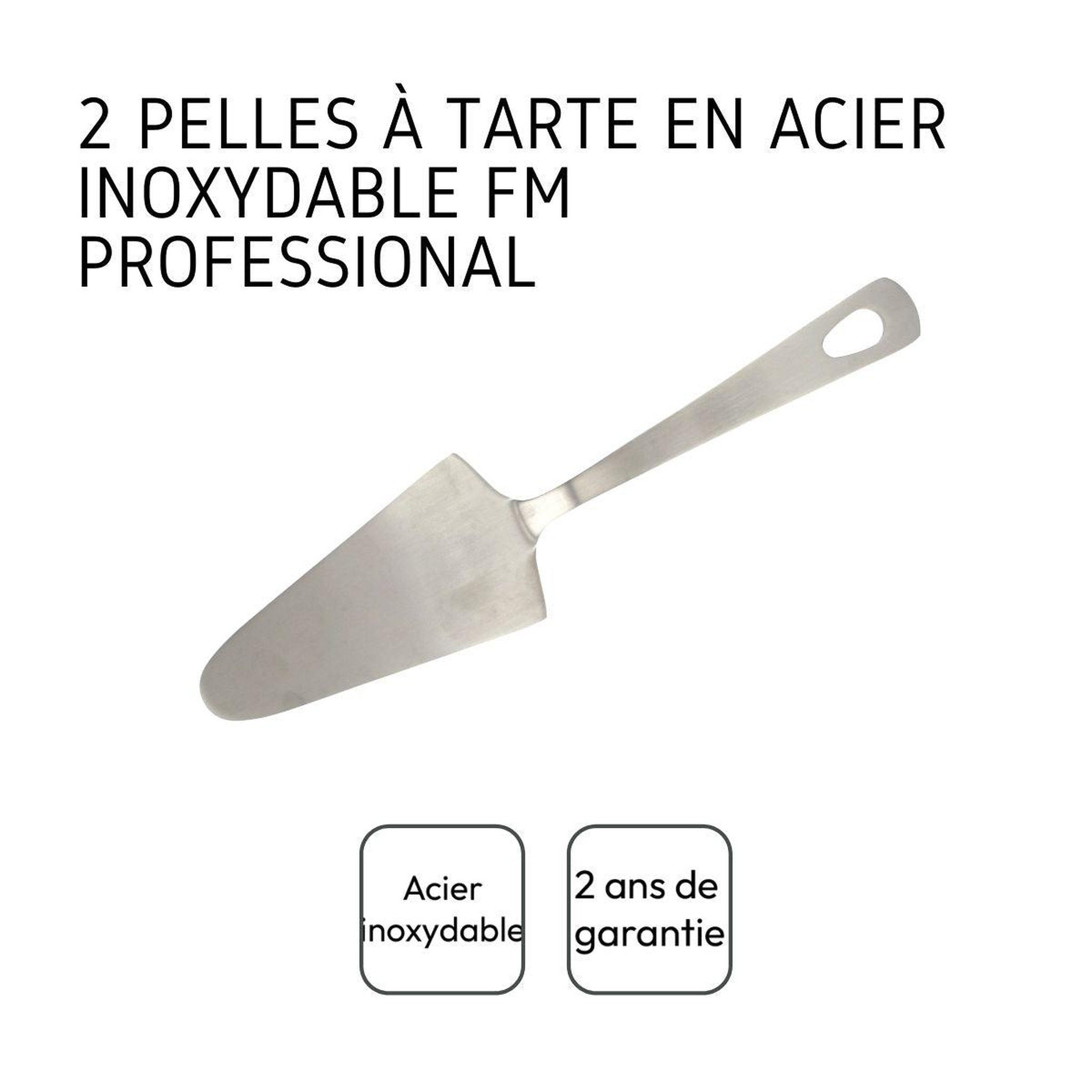 Voir la diapositive 4 : FM PROFESSIONAL Lot de 2 pelles à tarte 25 cm fm professional