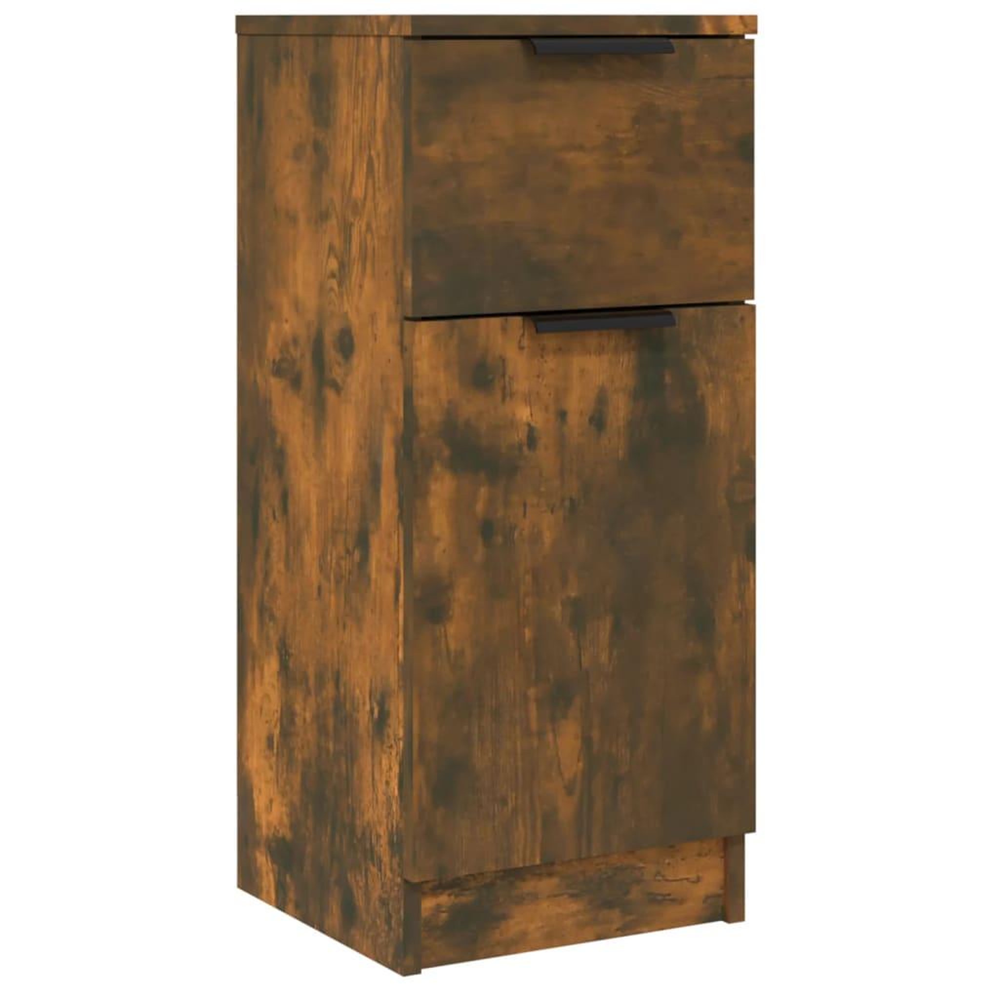 Voir la diapositive 2 : VIDAXL Buffet Chene fume 30x30x70 cm Bois d'ingenierie