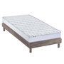 Voir la diapositive 1 : IDLITERIE Ensemble matelas mousse HR + latex avec sommier en kit pratique