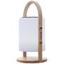 Voir la diapositive 1 : Lumisky Lampe enceinte bluetooth sans fil WOODY Bois Bois H37CM