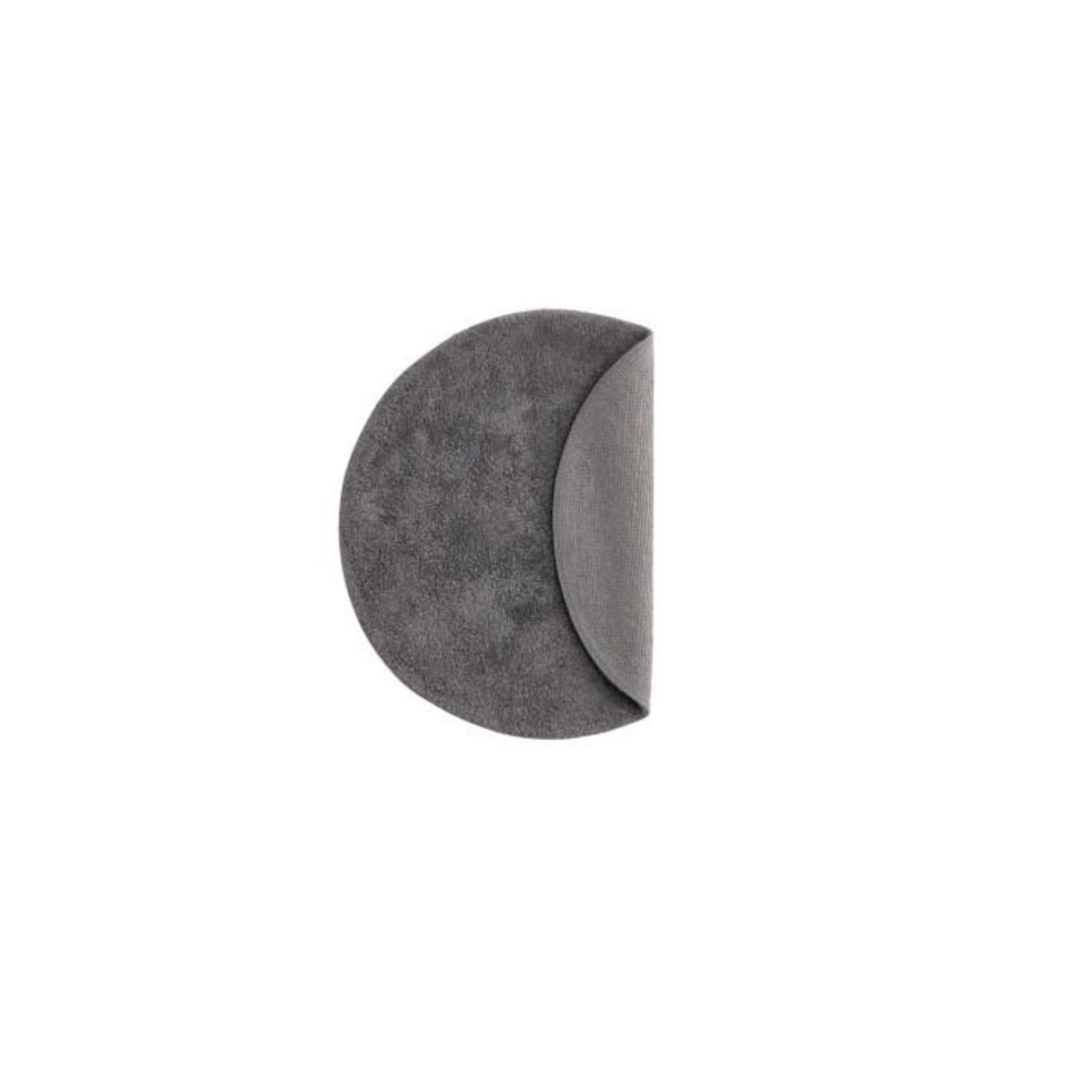 Paris Prix Tapis Rond de Salle de Bain  Valle  60cm Gris Foncé