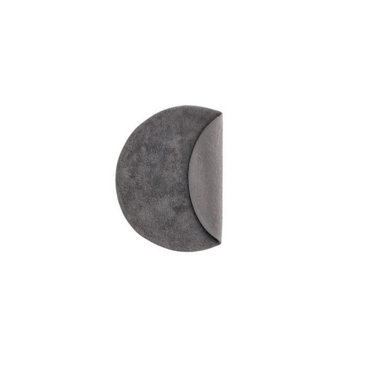 Paris Prix Tapis Rond de Salle de Bain  Valle  60cm Gris Foncé