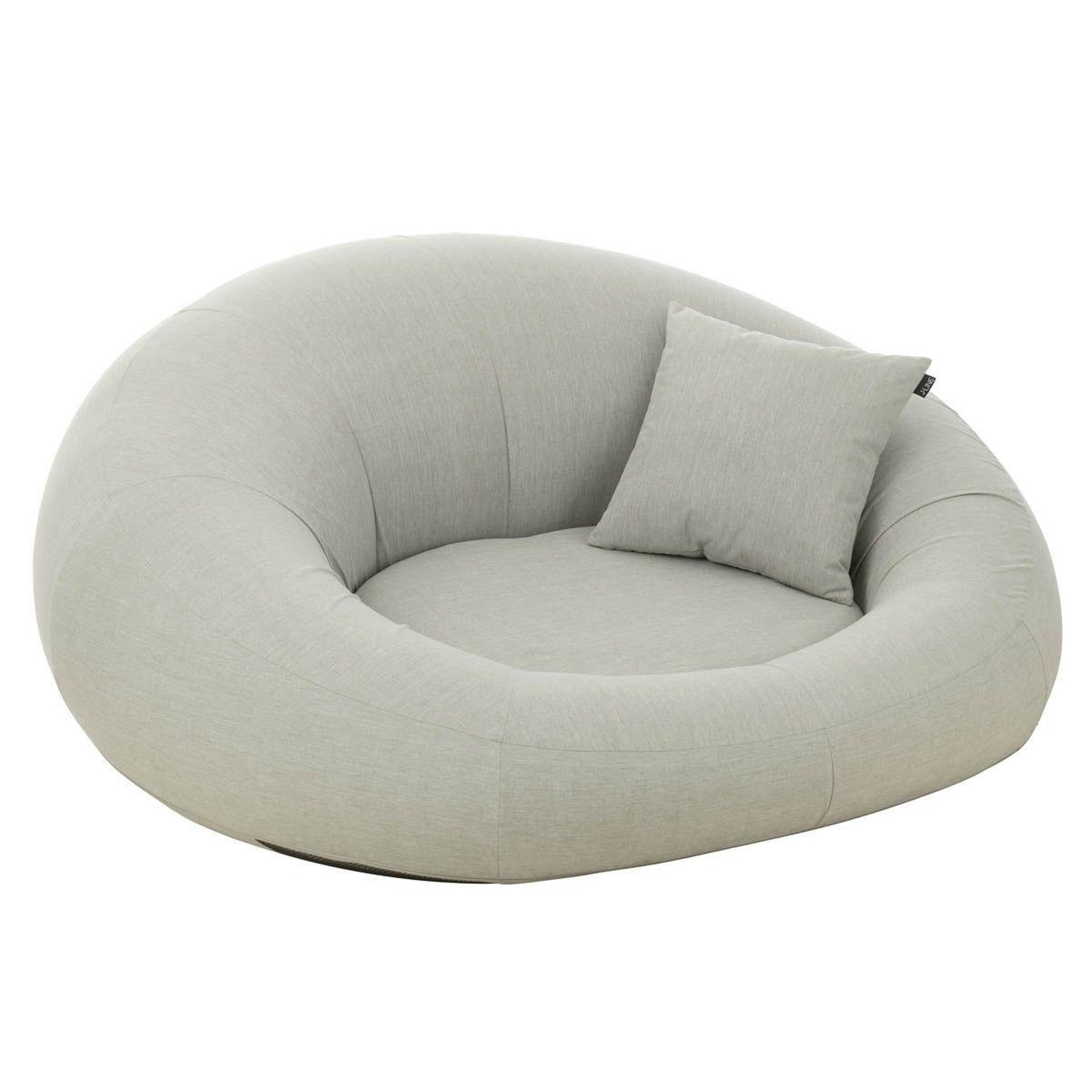 Voir la diapositive 4 : J-LINE Pouf de jardin  donut  175cm gris
