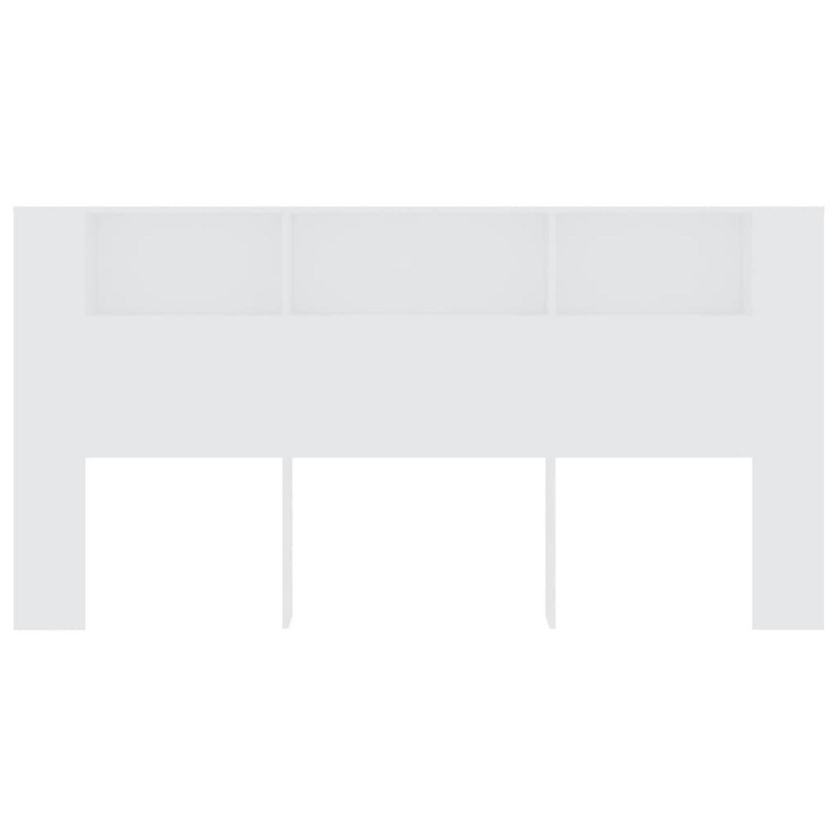 VIDAXL Armoire de tete de lit Blanc 200x18,5x104,5 cm