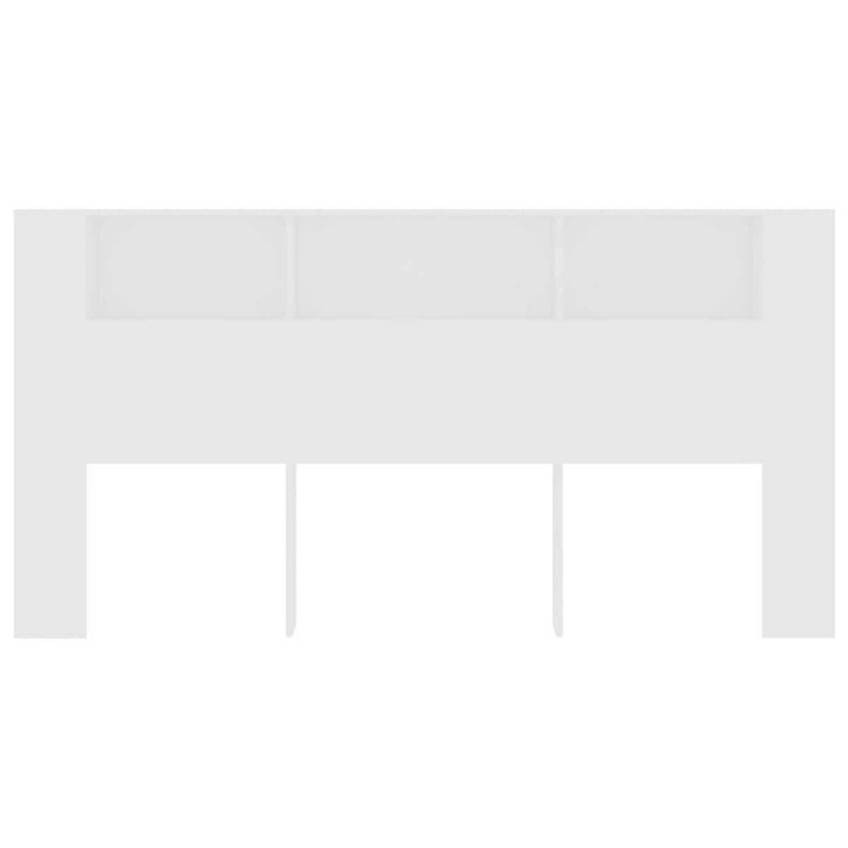 VIDAXL Armoire de tete de lit Blanc 200x18,5x104,5 cm