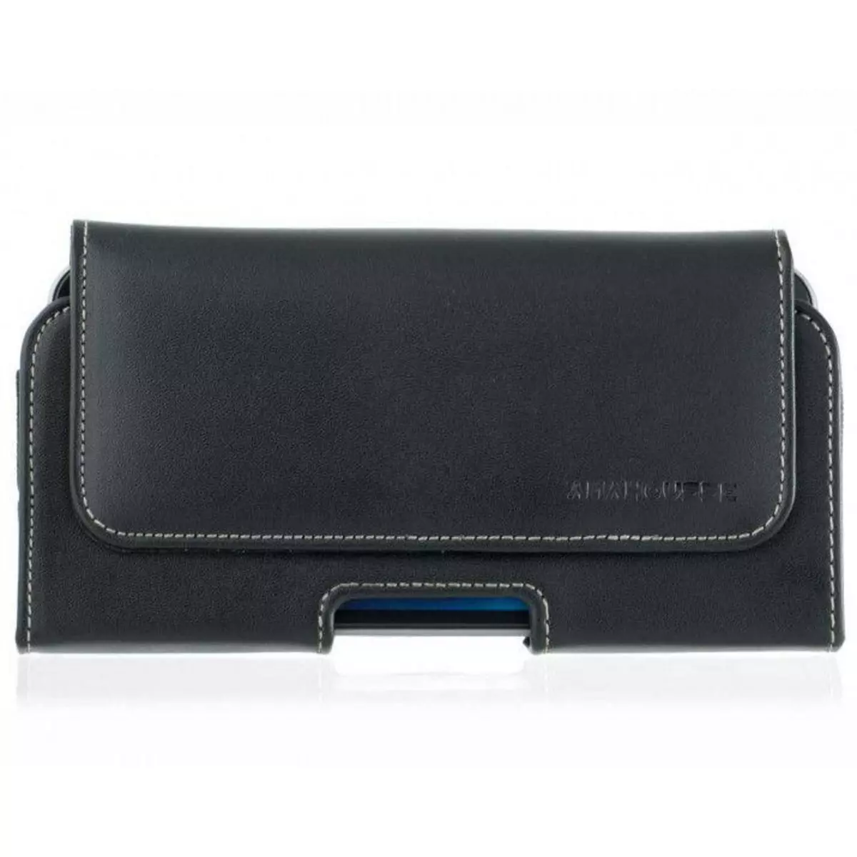 amahousse Etui ceinture pour Samsung Galaxy Note 20 cuir noir clip métallique