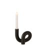 Voir la diapositive 2 : Paris Prix Bougeoir 1 Bougie Déco  Torsion  17cm Noir