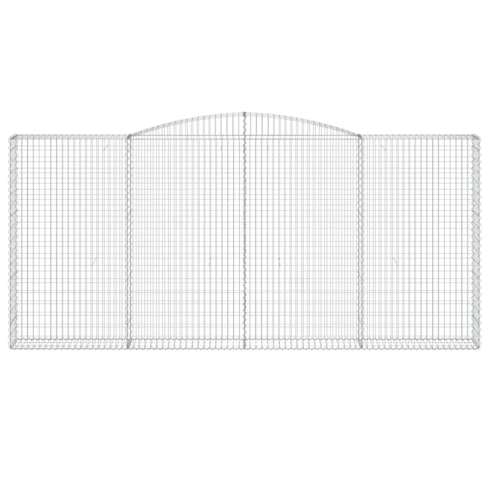 Voir la diapositive 4 : VIDAXL Paniers a gabions arques 8 pcs 400x30x180/200 cm Fer galvanise