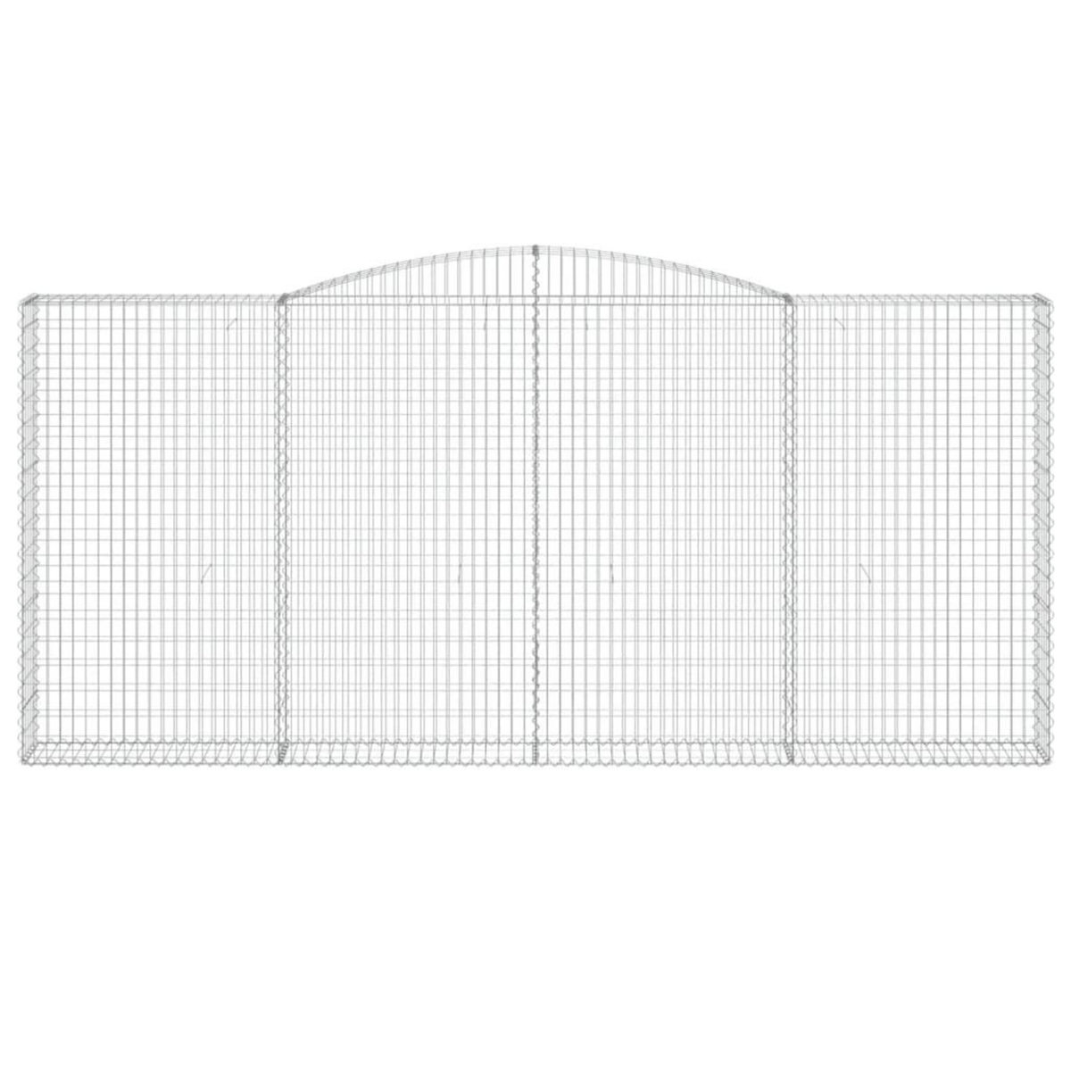 VIDAXL Paniers a gabions arques 8 pcs 400x30x180/200 cm Fer galvanise