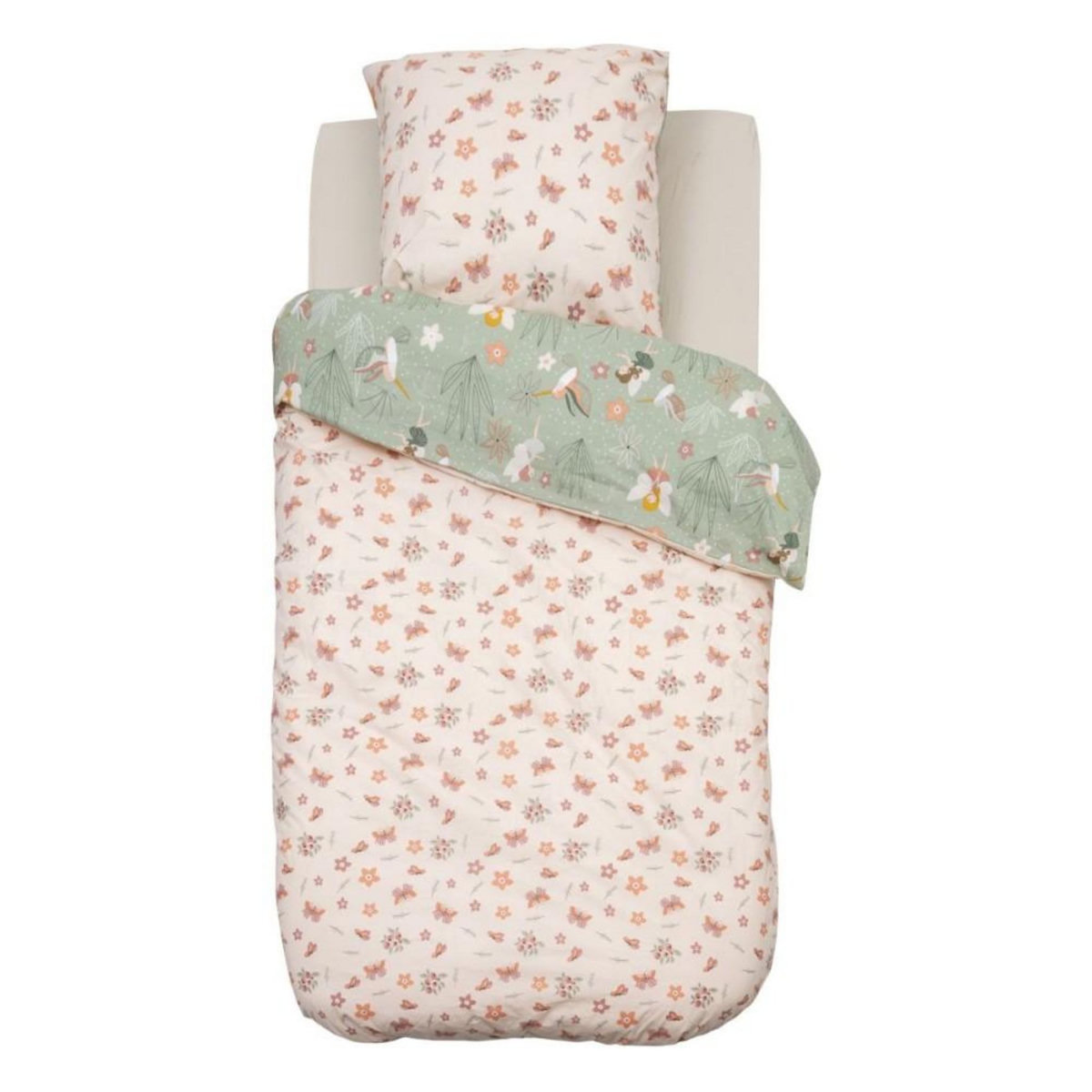 ATMOSPHERA Housse de couette enfant 140x200 Fée + taie coton 57 fils