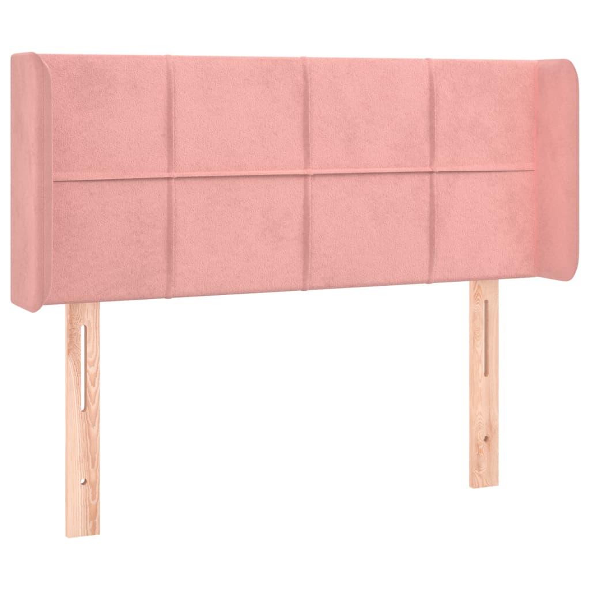 Voir la diapositive 2 : VIDAXL Tete de lit avec oreilles Rose 93x16x78/88 cm Velours