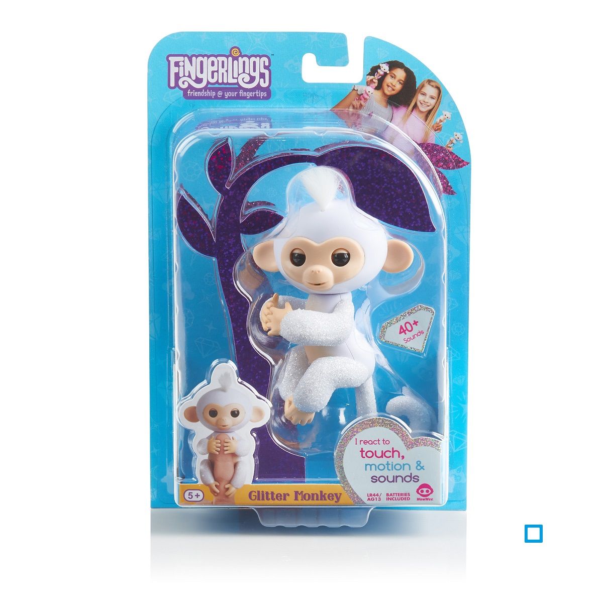 WOWEE Fingerlings Glitter Singe Blanc Intéractif