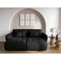 Voir la diapositive 1 : LISA DESIGN Thais - canapé droit 4 places avec double méridienne assise profonde en tissu texturé
