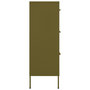 Voir la diapositive 4 : VIDAXL Armoire a tiroirs Vert olive 80x35x101,5 cm Acier