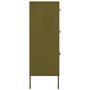 Voir la diapositive 4 : VIDAXL Armoire a tiroirs Vert olive 80x35x101,5 cm Acier