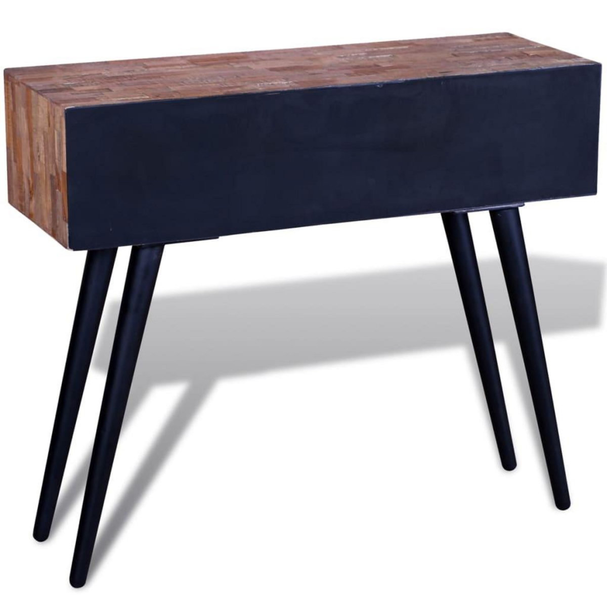 VIDAXL Table console avec 3 tiroirs Bois de teck recycle