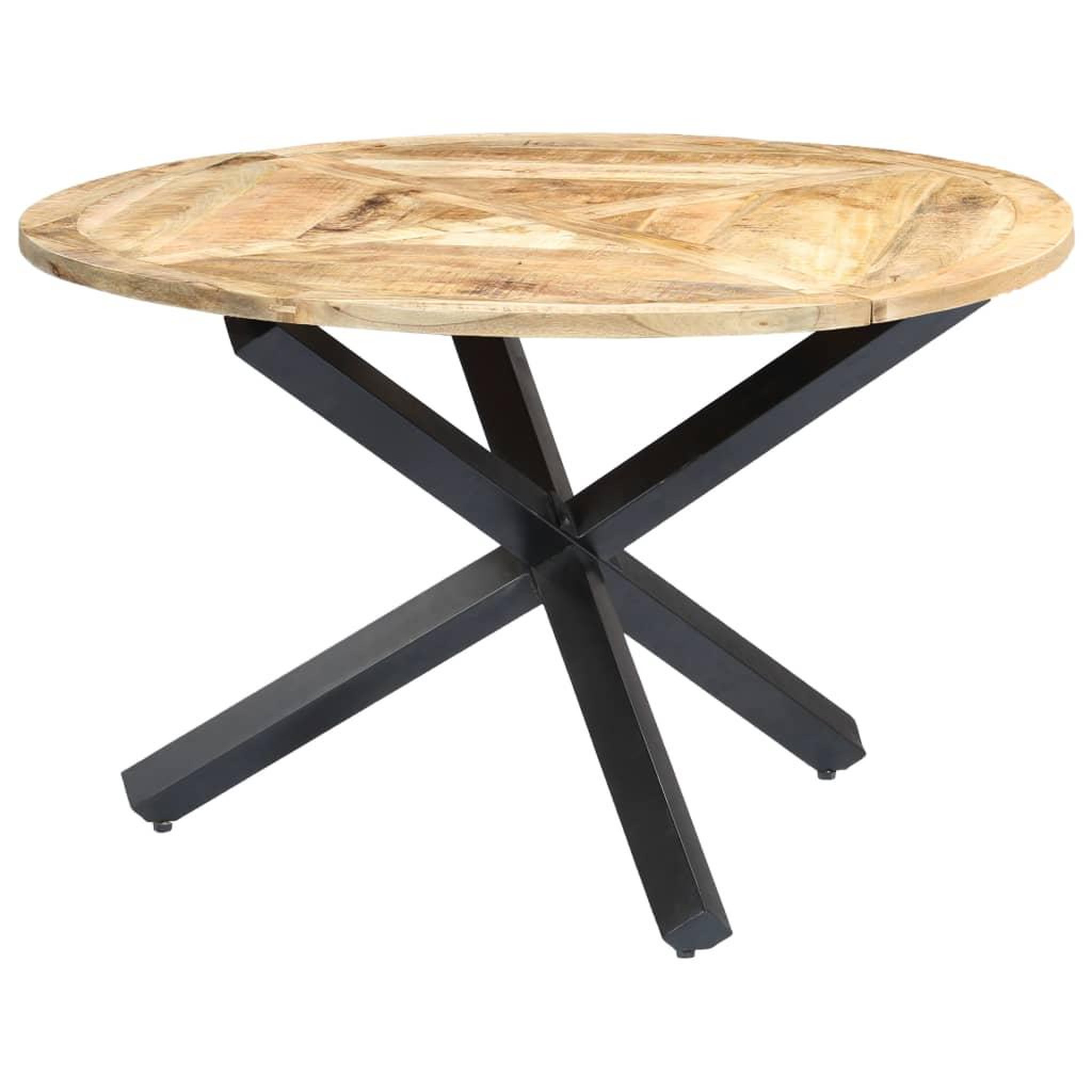 Voir la diapositive 1 : VIDAXL Table a manger Rond 120x76 cm Bois de manguier massif
