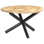 Voir la diapositive 1 : VIDAXL Table a manger Rond 120x76 cm Bois de manguier massif