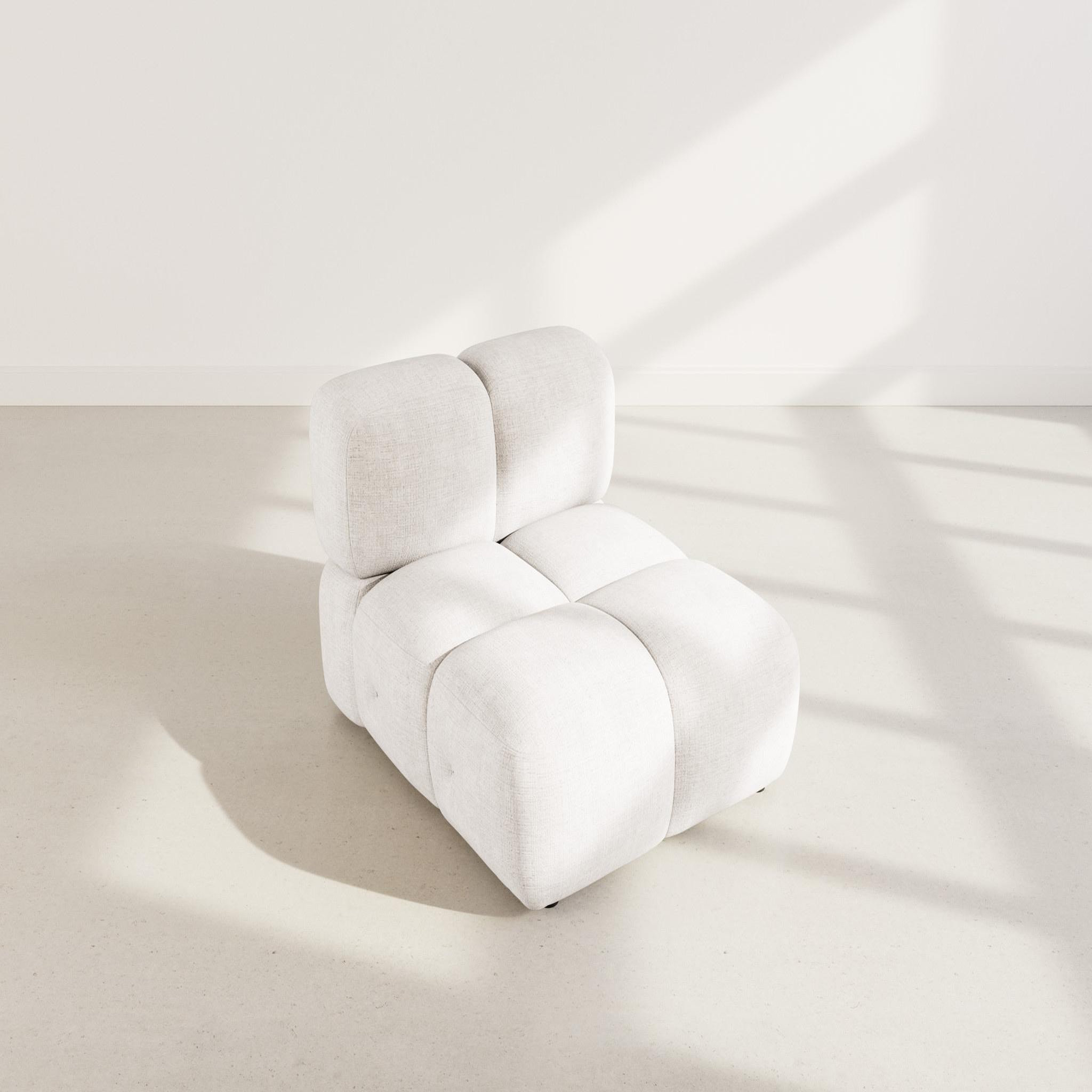 Voir la diapositive 3 : LISA DESIGN Grace - module d'assise en velours texturé