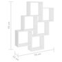 Voir la diapositive 6 : VIDAXL Etagere murale cube Blanc 78x15x93 cm Bois d'ingenierie