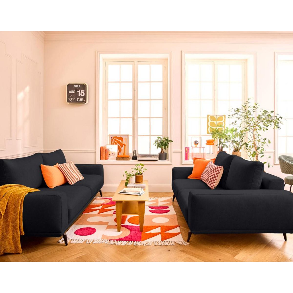 LISA DESIGN Vicence - canapé droit 2 places en tissu