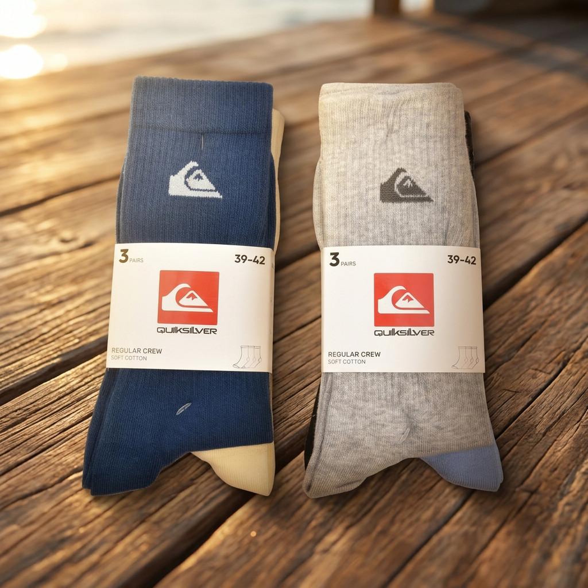 Voir la diapositive 4 : QUIKSILVER Quiksilver Pack de Chaussettes Homme Crew – Lot 6 Paires Regular Lifestyle