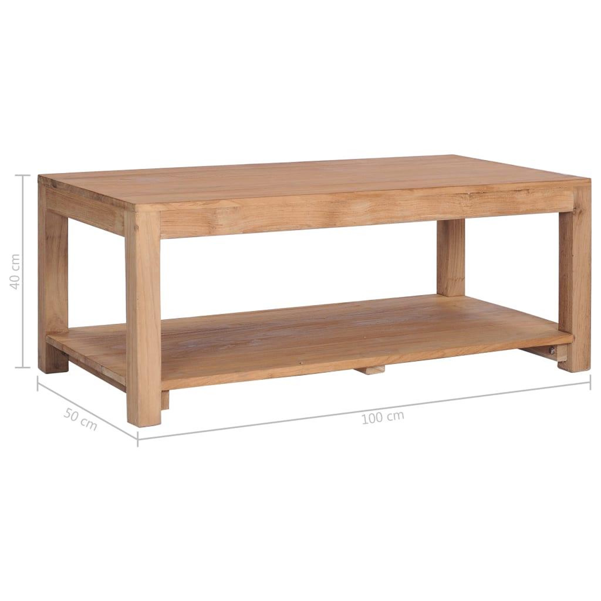 Voir la diapositive 5 : VIDAXL Table basse 100x50x40 cm bois de teck massif