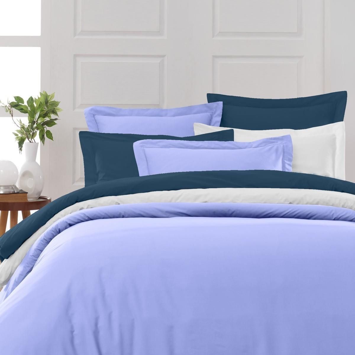 Sensei Maison Lot de 2 taies d'oreiller en percale de coton SOFT PERCALE