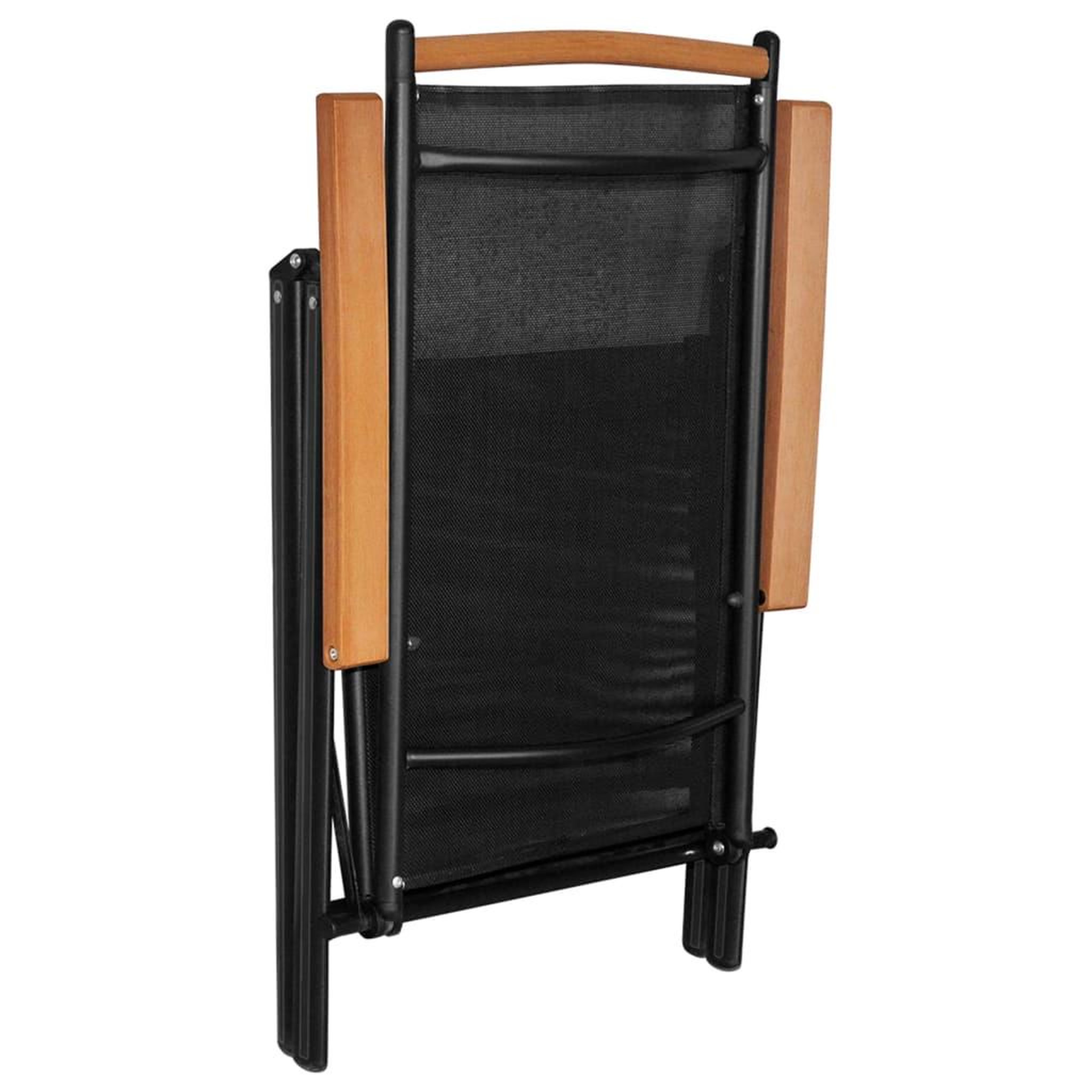Voir la diapositive 5 : VIDAXL Chaises de jardin pliables lot de 6 Textilene Noir