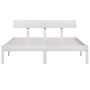 Voir la diapositive 4 : VIDAXL Cadre de lit sans matelas blanc bois massif 160x200 cm