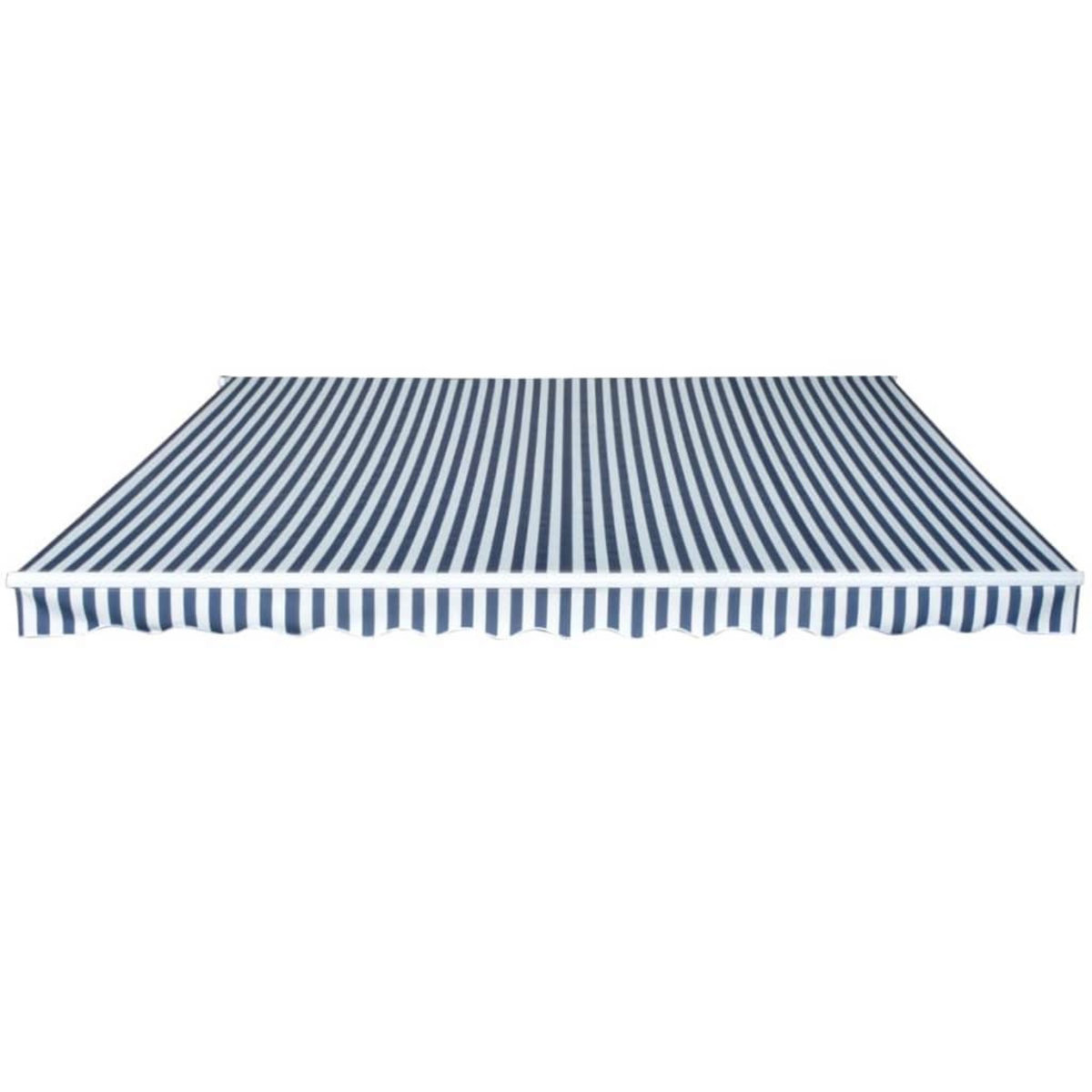 VIDAXL Auvent pliable manuel 450 cm Bleu/blanc