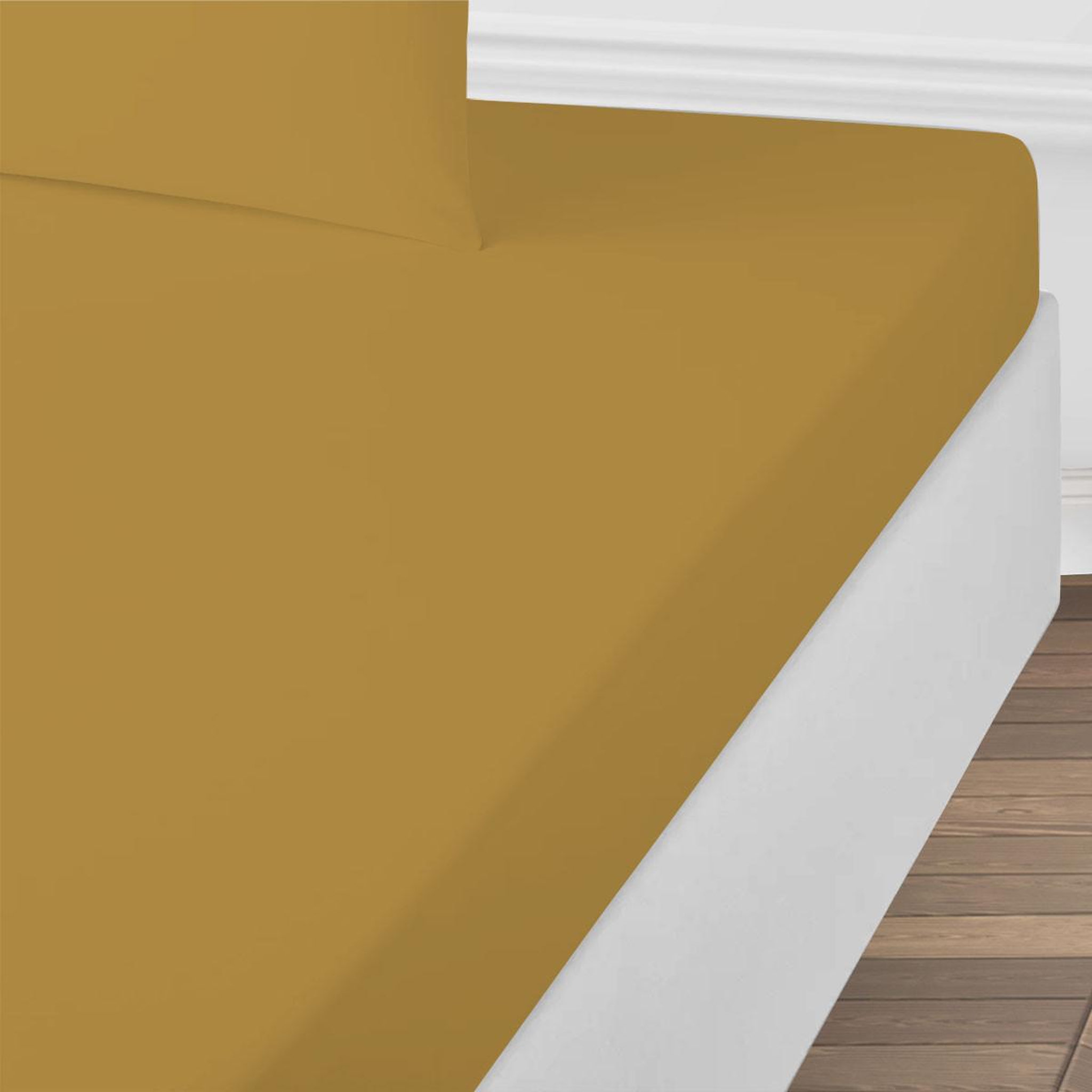 Voir la diapositive 4 : FUTURE HOME Drap housse uni en coton 57 fils