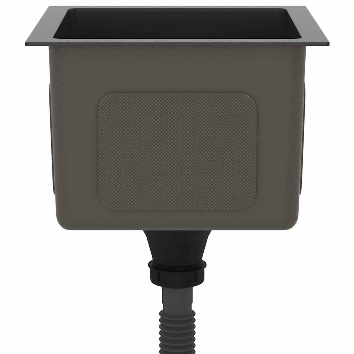 VIDAXL Evier de cuisine fait main Noir Acier inoxydable